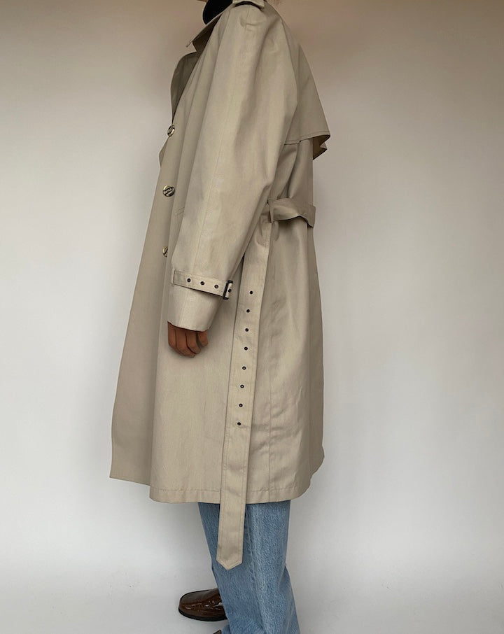 VINTAGE BEIGE OVERSIZED TRENCH COAT 1905