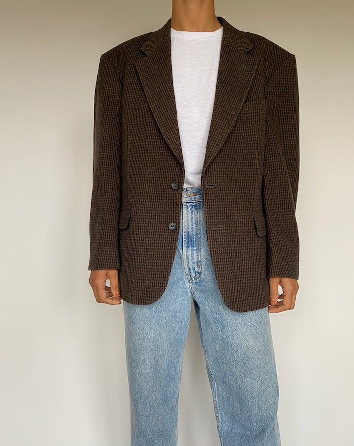 VINTAGE HOUNDSTOOTH BLAZER 2613