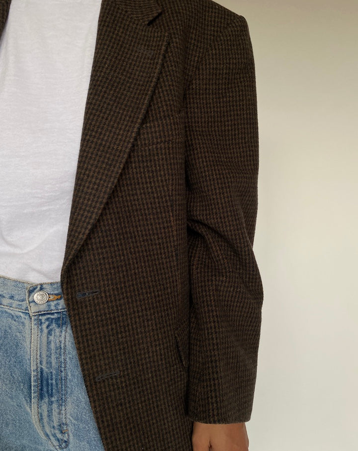 VINTAGE HOUNDSTOOTH BLAZER 2613