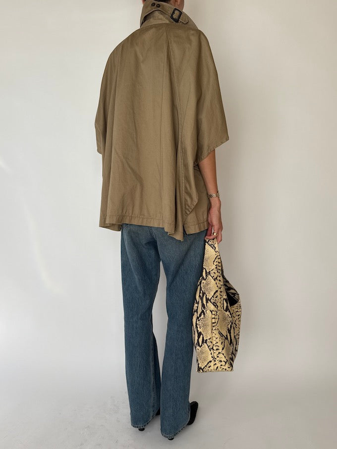 Vintage Khaki Trench Poncho 6468