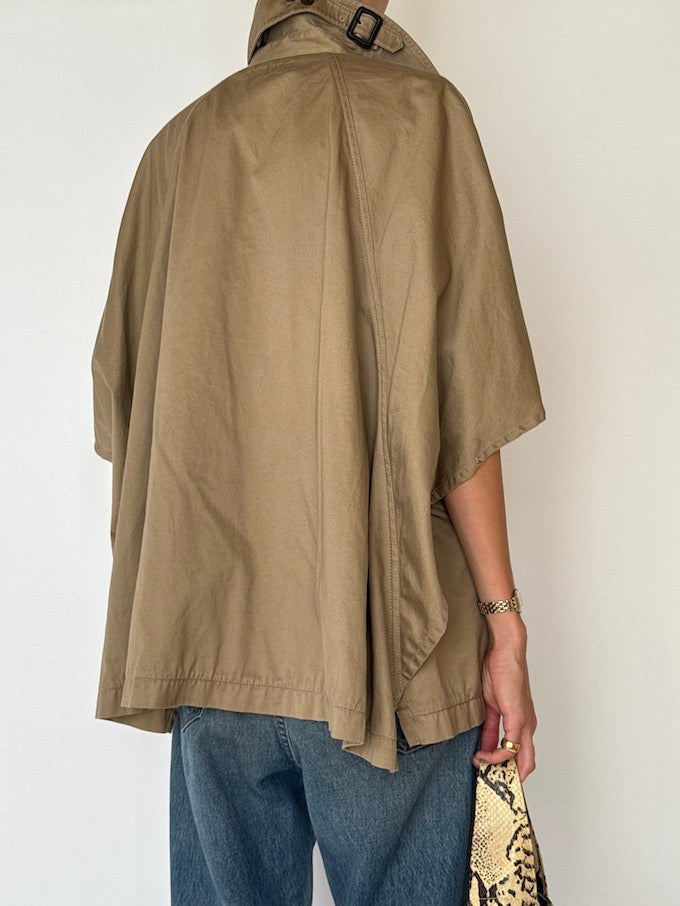 Vintage Khaki Trench Poncho 6468