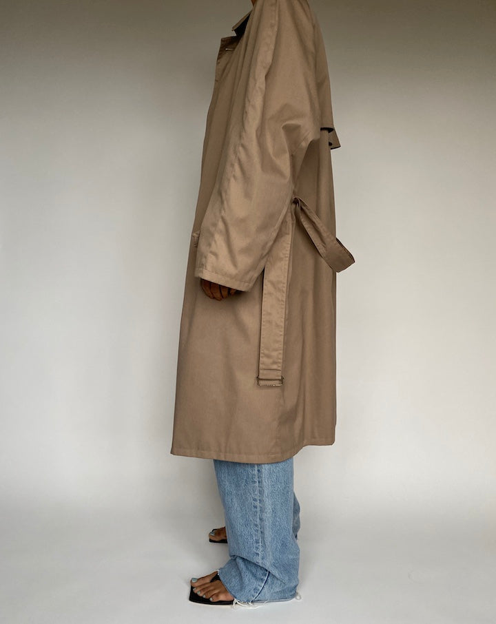 VINTAGE BEIGE OVERSIZED TRENCH COAT 2619