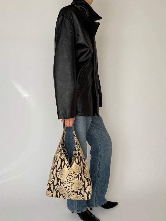 Vintage Leather Jacket Black 6474