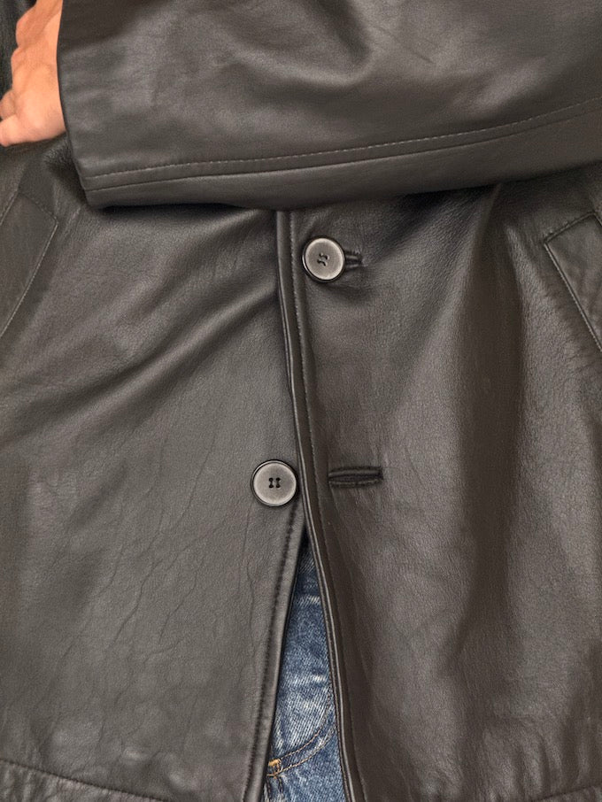 Vintage Leather Jacket Black 6474