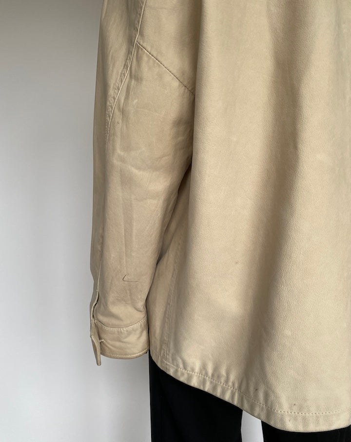 VINTAGE BEIGE DIESEL LEATHER JACKET 2622