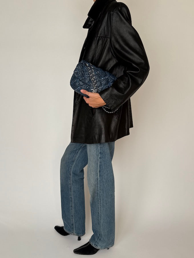 Vintage Leather jacket Black 6469