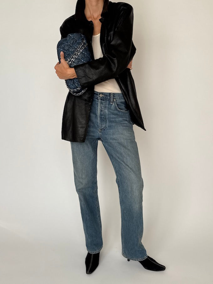 Vintage Leather jacket Black 6469
