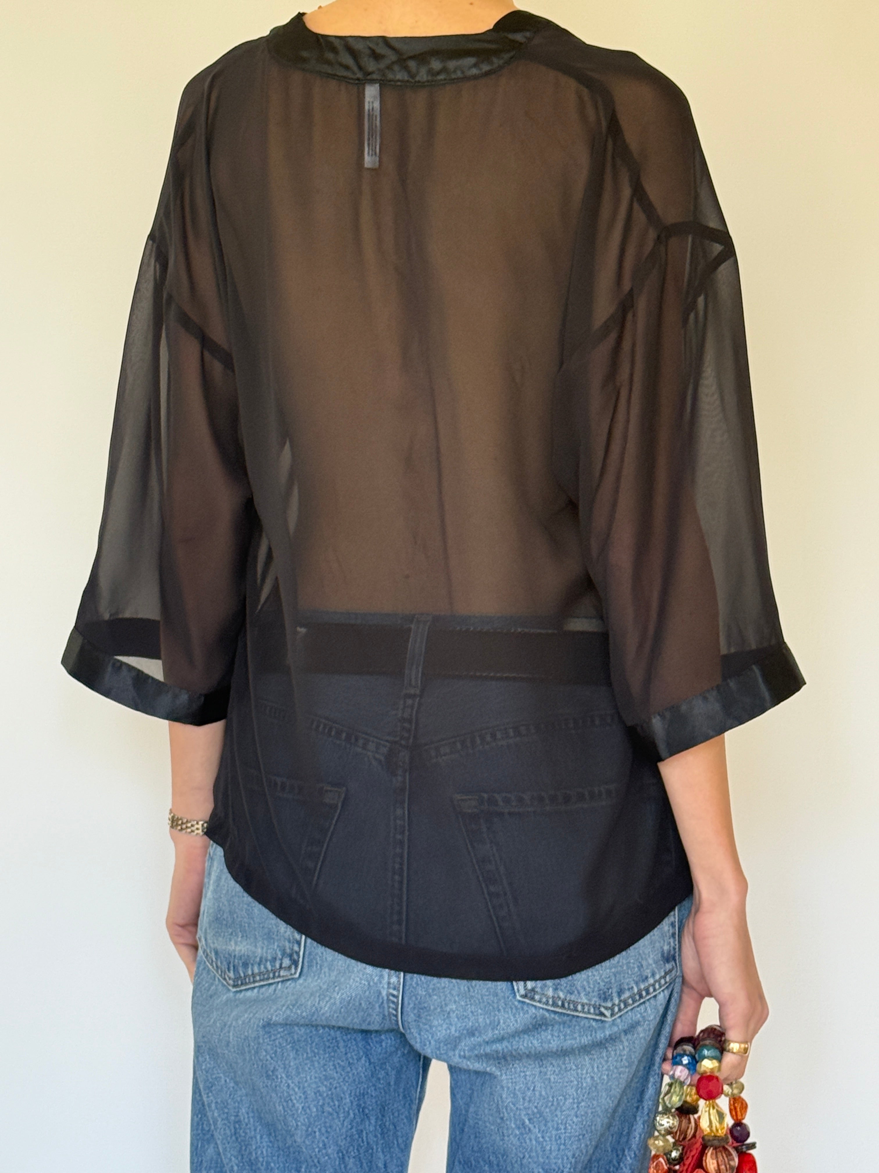 Vintage sheer top back view