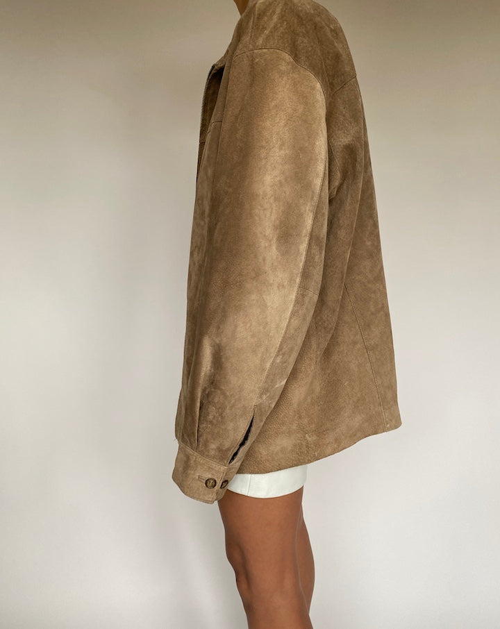 VINTAGE BROWN SUEDE LEATHER JACKET 2627
