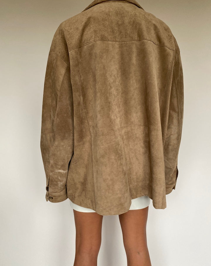 VINTAGE BROWN SUEDE LEATHER JACKET 2627
