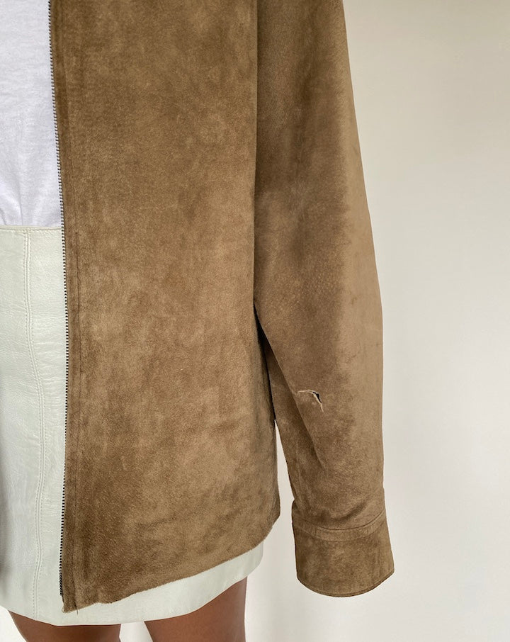 VINTAGE BROWN SUEDE LEATHER JACKET 2627
