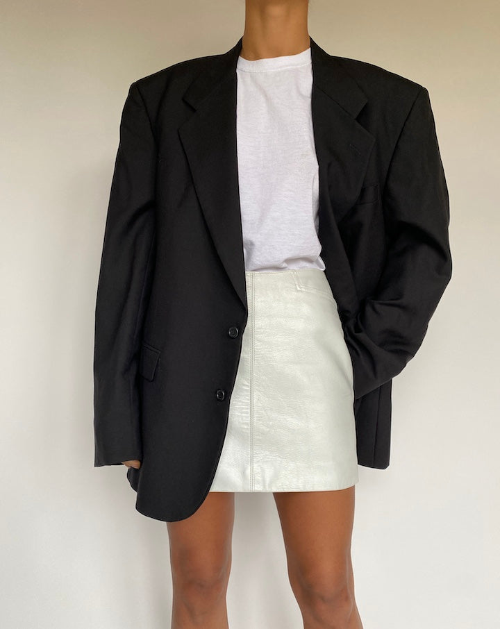 VINTAGE BLACK OVERSIZED SINGLE BREASTED BLAZER 2630