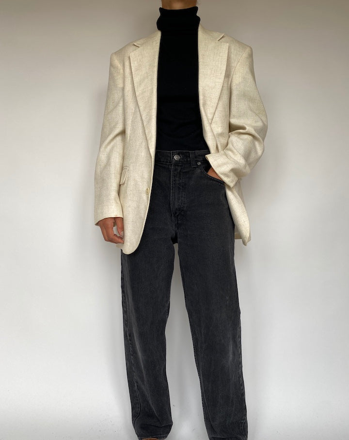VINTAGE LIGHT CREAM SINGLE BREASTED BLAZER 1939