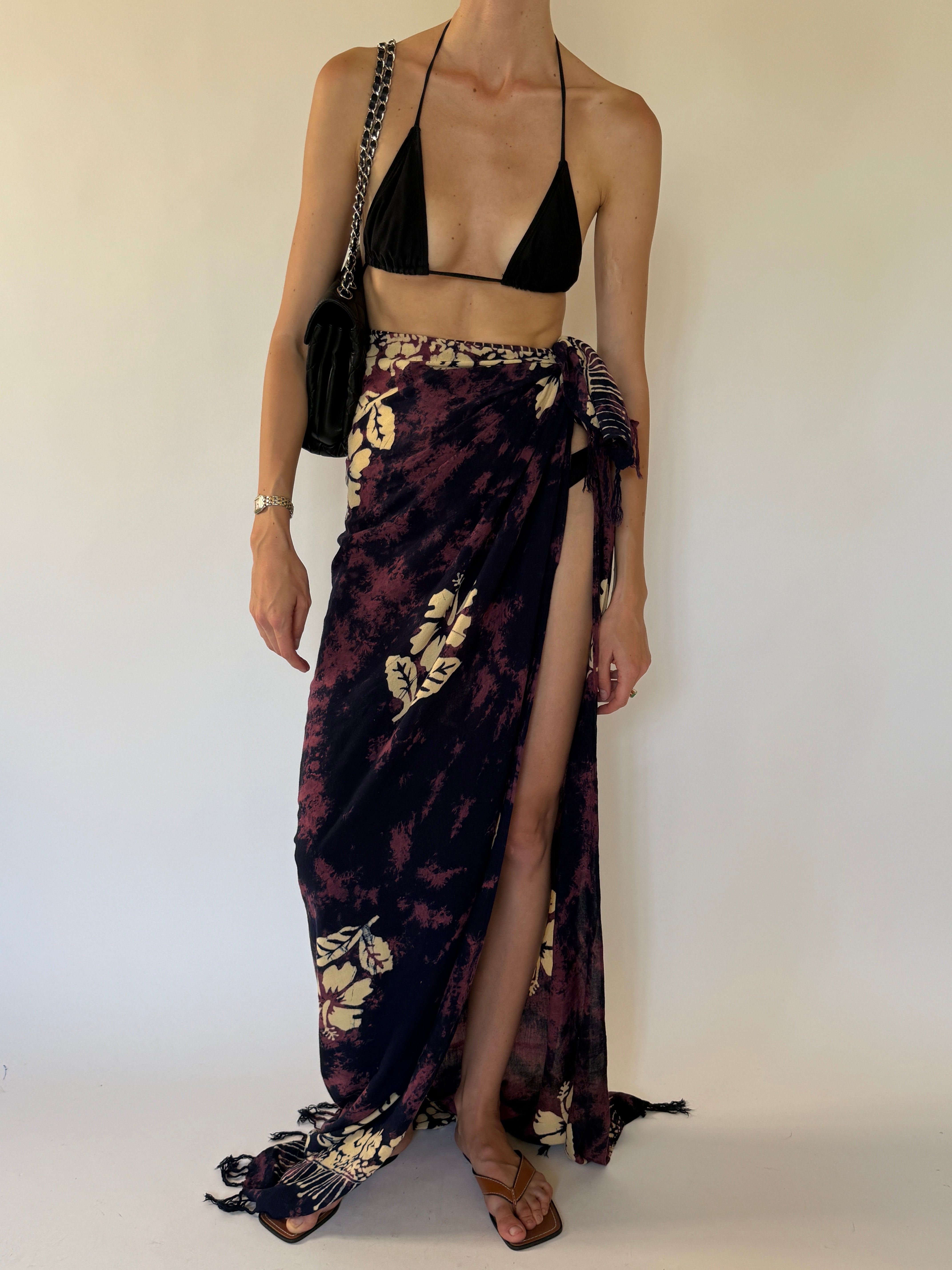 Vintage tropical pareo front view