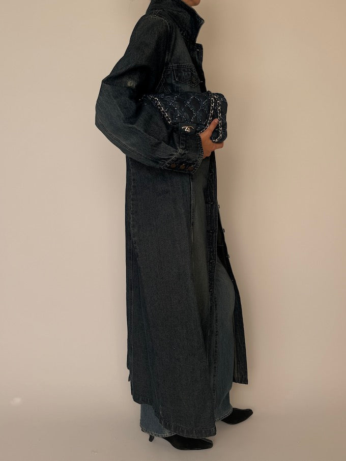 Vintage Long Oversized Denim Coat 6477