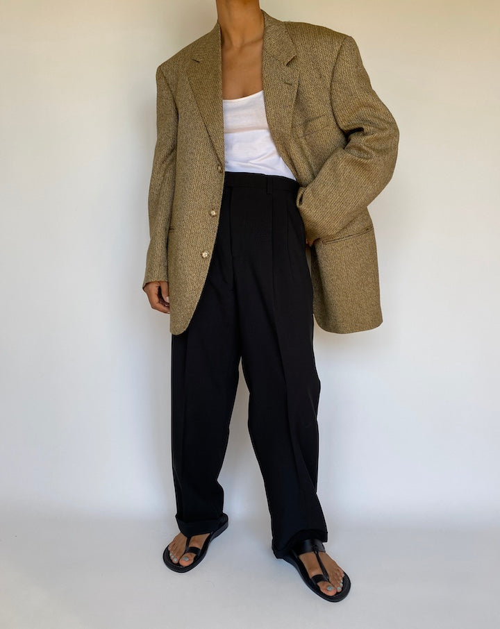 VINTAGE BEIGE SINGLE BREASTED BLAZER 3133