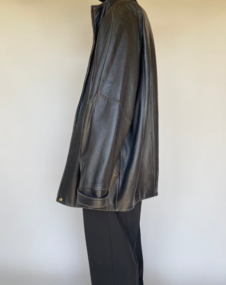 VINTAGE BLACK LEATHER JACKET 3136