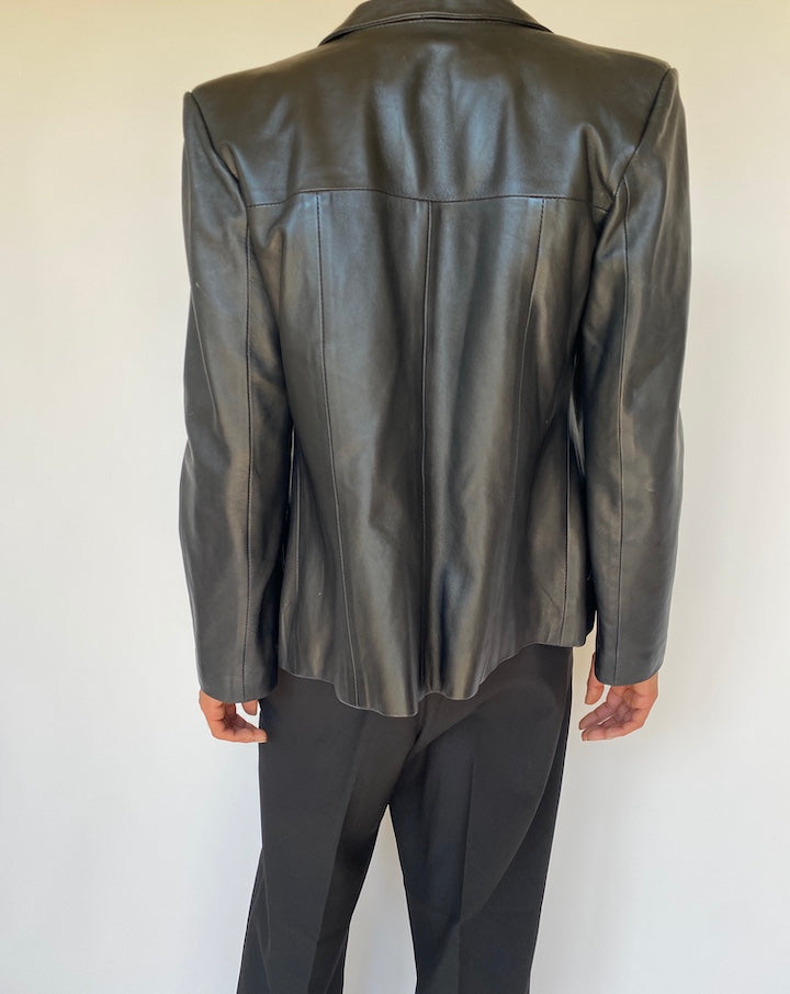 VINTAGE BLACK LEATHER JACKET 3137