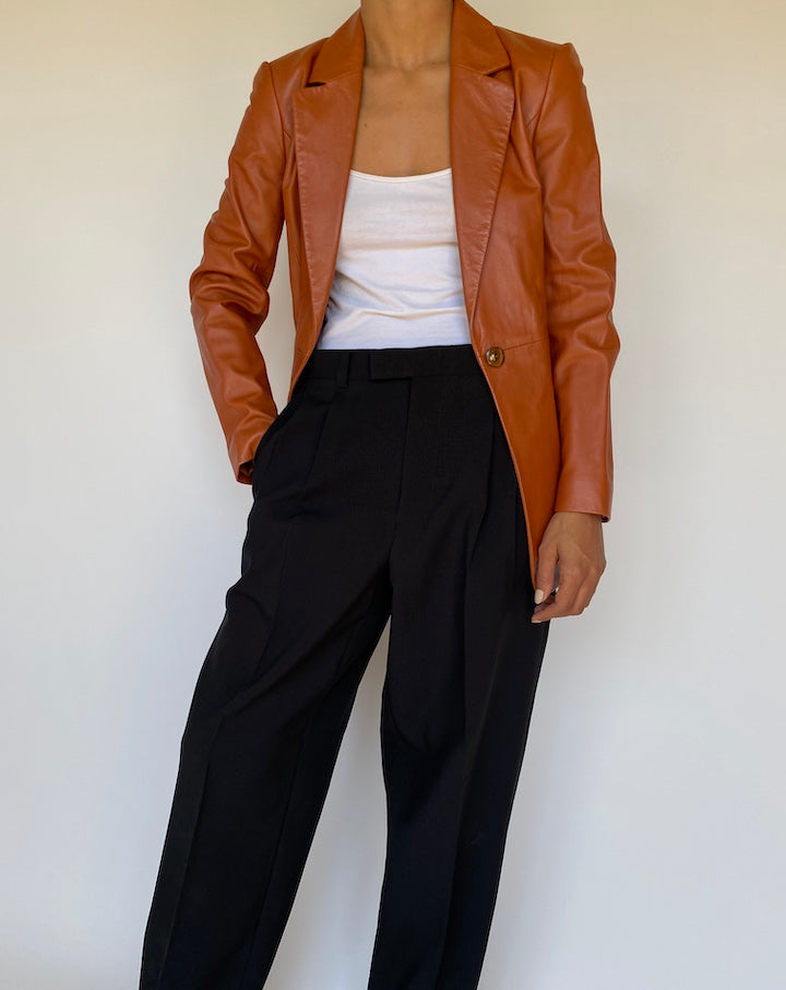 VINTAGE BROWN LEATHER JACKET 3138