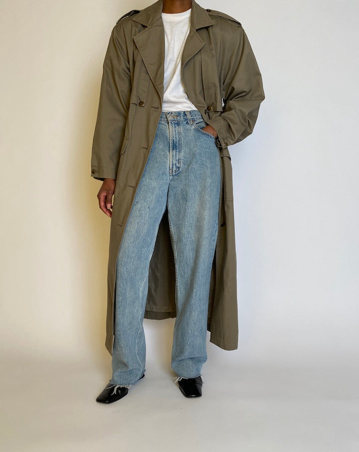 VINTAGE LONG TRENCH COAT 4511