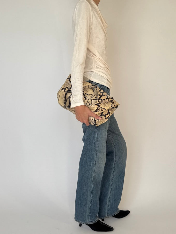 Vintage Draped Top Ivory 6507