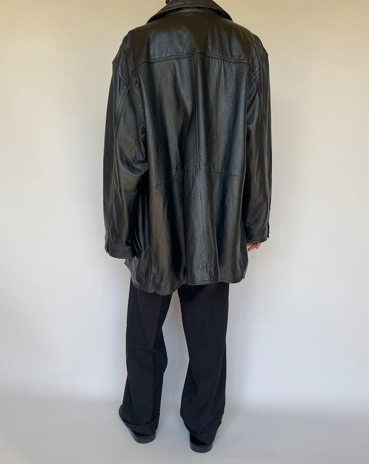 VINTAGE BLACK LEATHER JACKET 3143