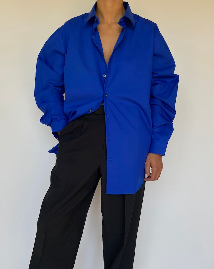 VINTAGE OVERSIZED BLUE SHIRT 3145