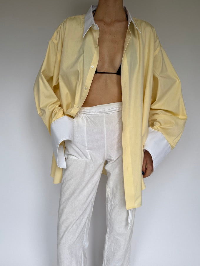 Vintage oversized shirt yellow 5903