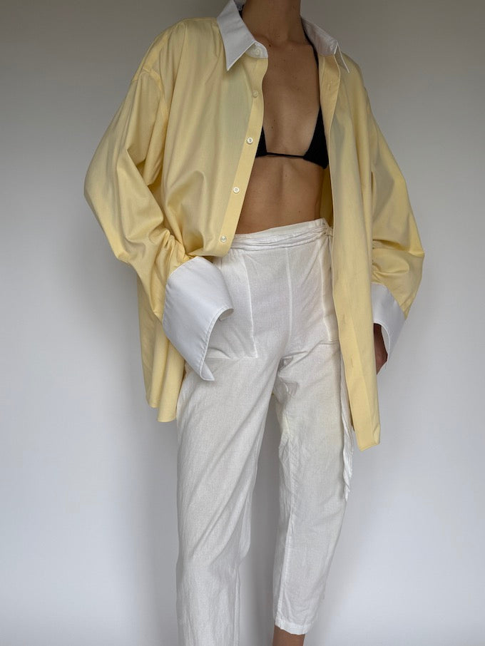 Vintage oversized shirt yellow 5903