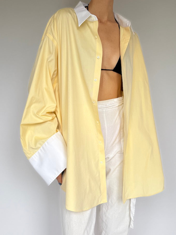 Vintage oversized shirt yellow 5903