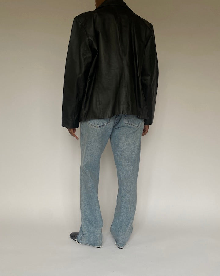 VINTAGE BLACK LEATHER JACKET 4868