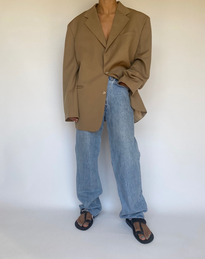 VINTAGE BEIGE OVERSIZED BLAZER 3149