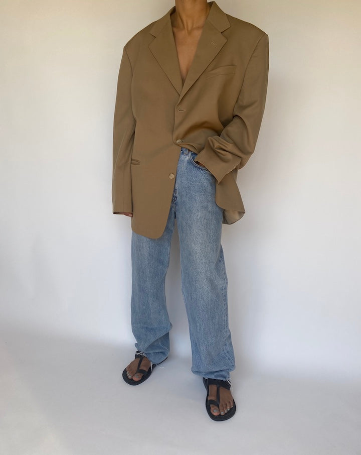 VINTAGE BEIGE OVERSIZED BLAZER 3149