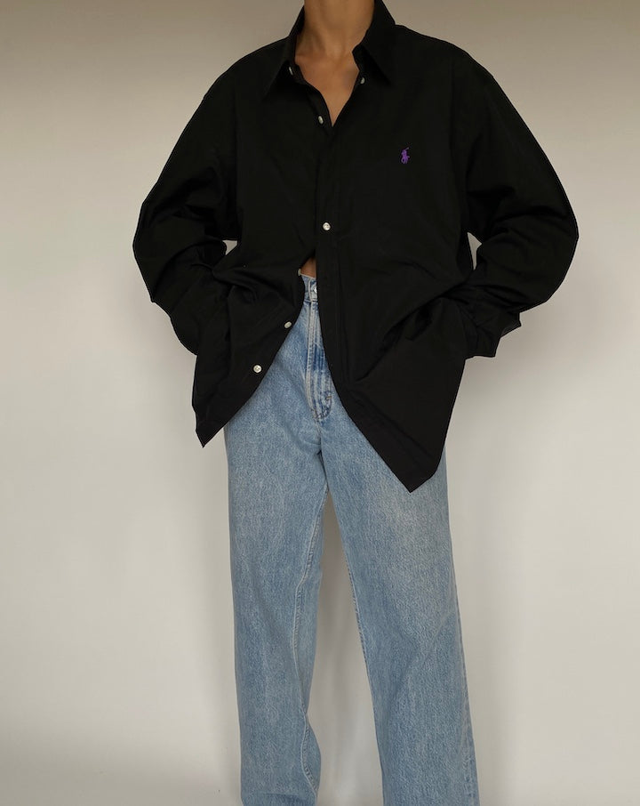 VINTAGE BLACK RALPH LAUREN OVERSIZED SHIRT 2647