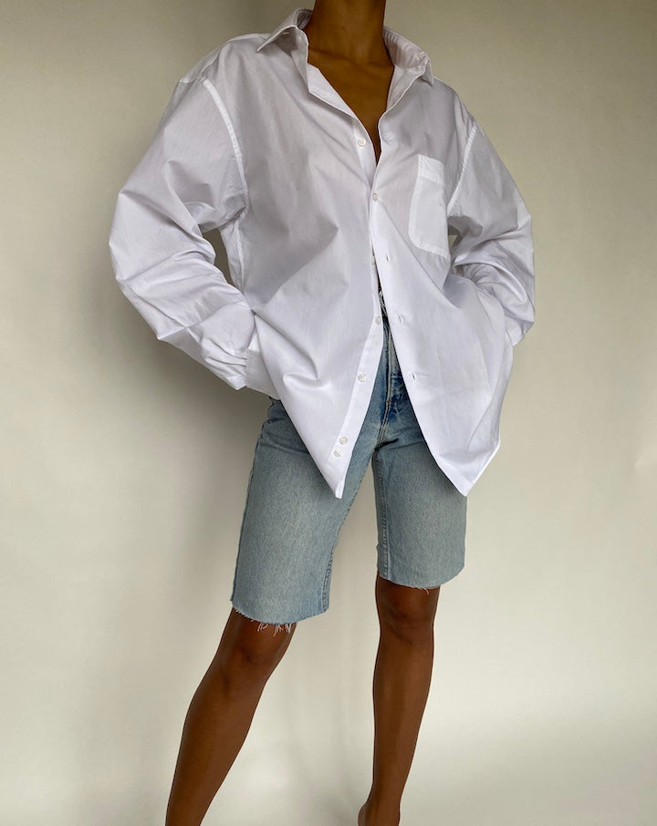 VINTAGE WHITE OVERSIZED SHIRT 777