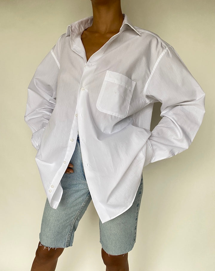 VINTAGE WHITE OVERSIZED SHIRT 777