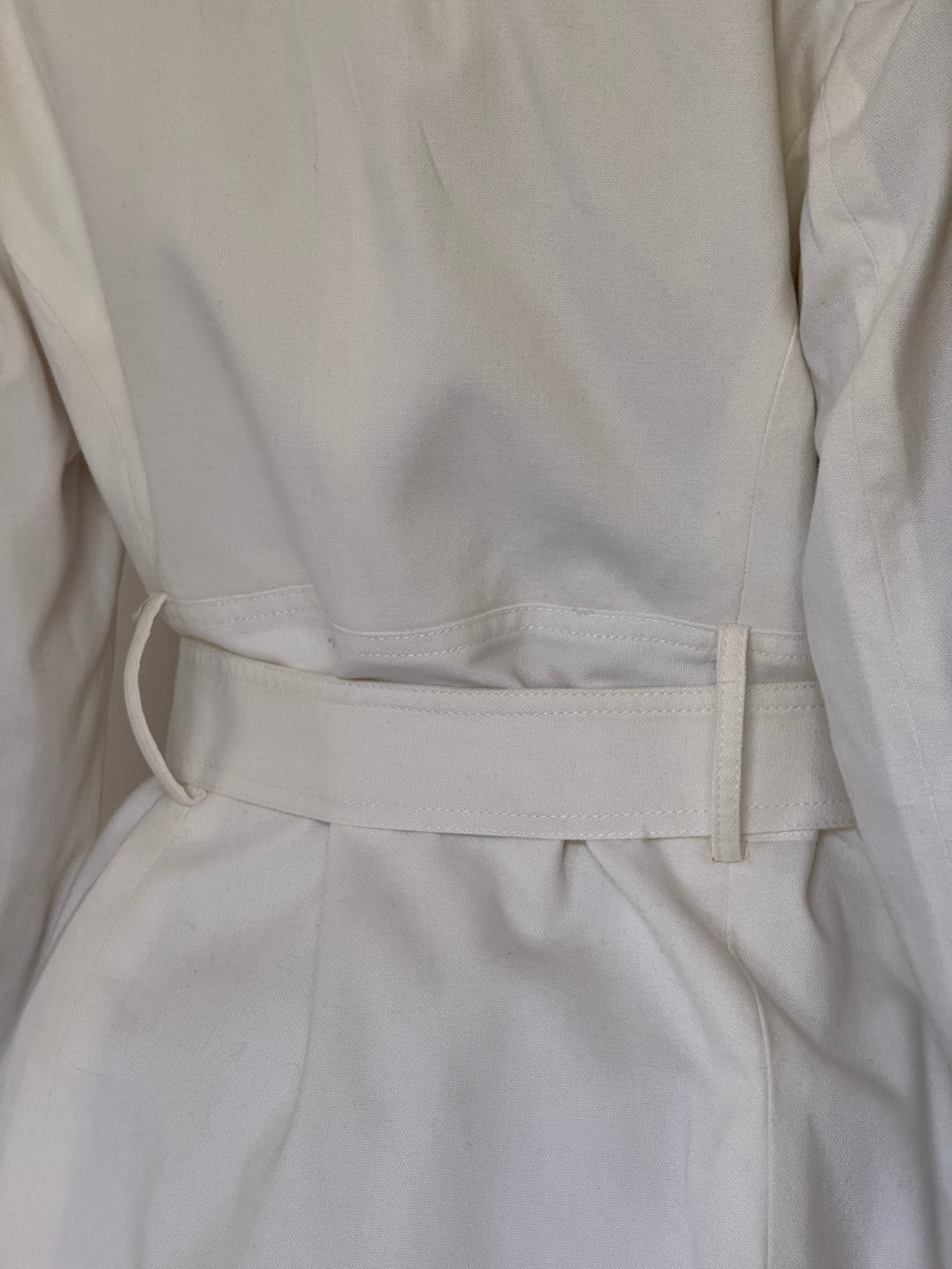 Vintage white utility jacket back view