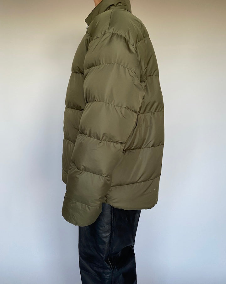 VINTAGE GREEN PUFFER JACKET 2648