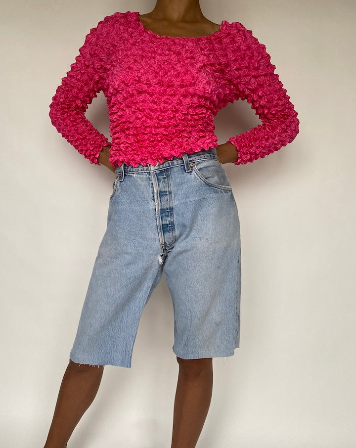 VINTAGE HOT PINK 3D TOP 783