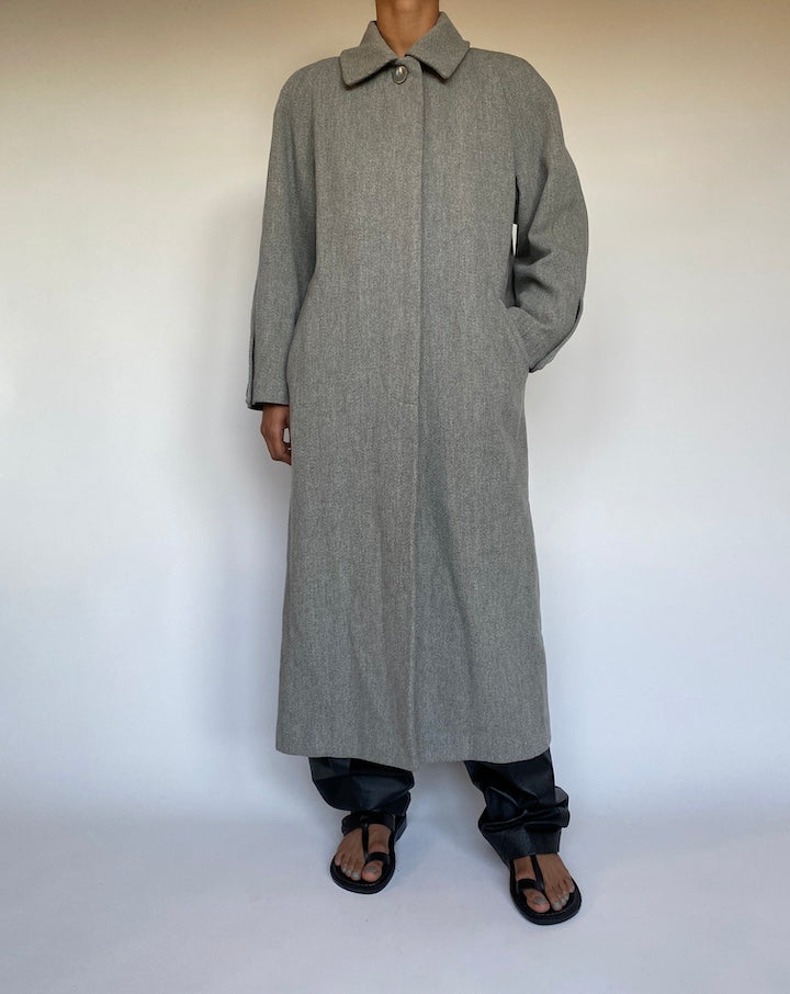 VINTAGE GREY LONG COAT 2651