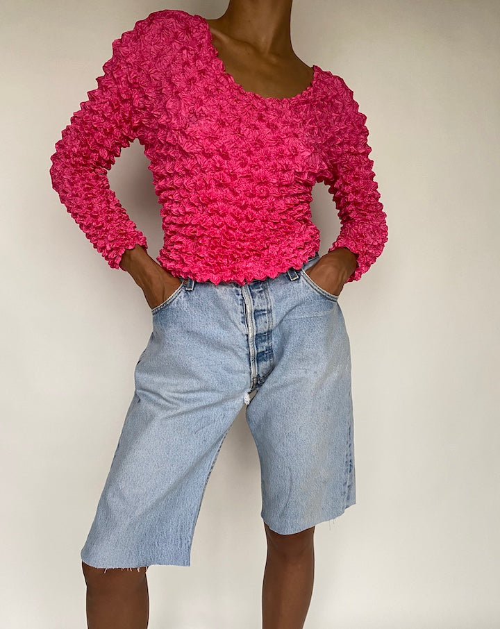 VINTAGE HOT PINK 3D TOP 783