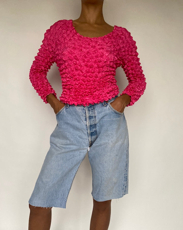 VINTAGE HOT PINK 3D TOP 783