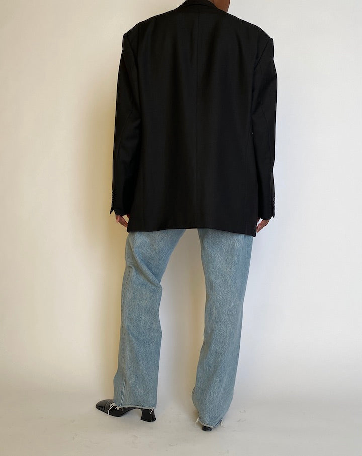VINTAGE OVERSIZED BLACK BLAZER 4523