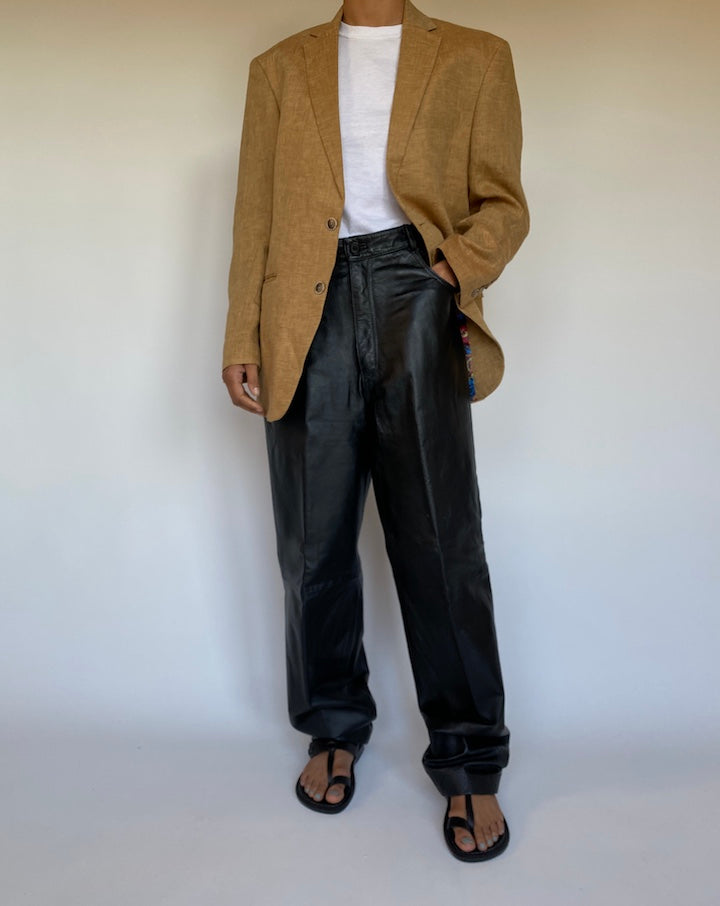 VINTAGE SINGLE BREASTED LINEN BLAZER 2228