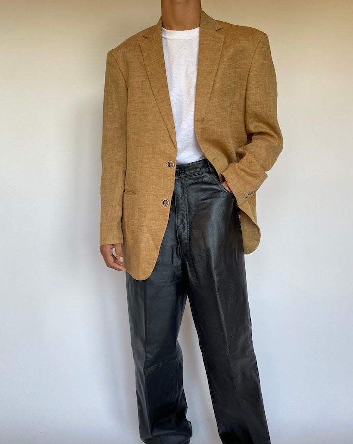 VINTAGE SINGLE BREASTED LINEN BLAZER 2228