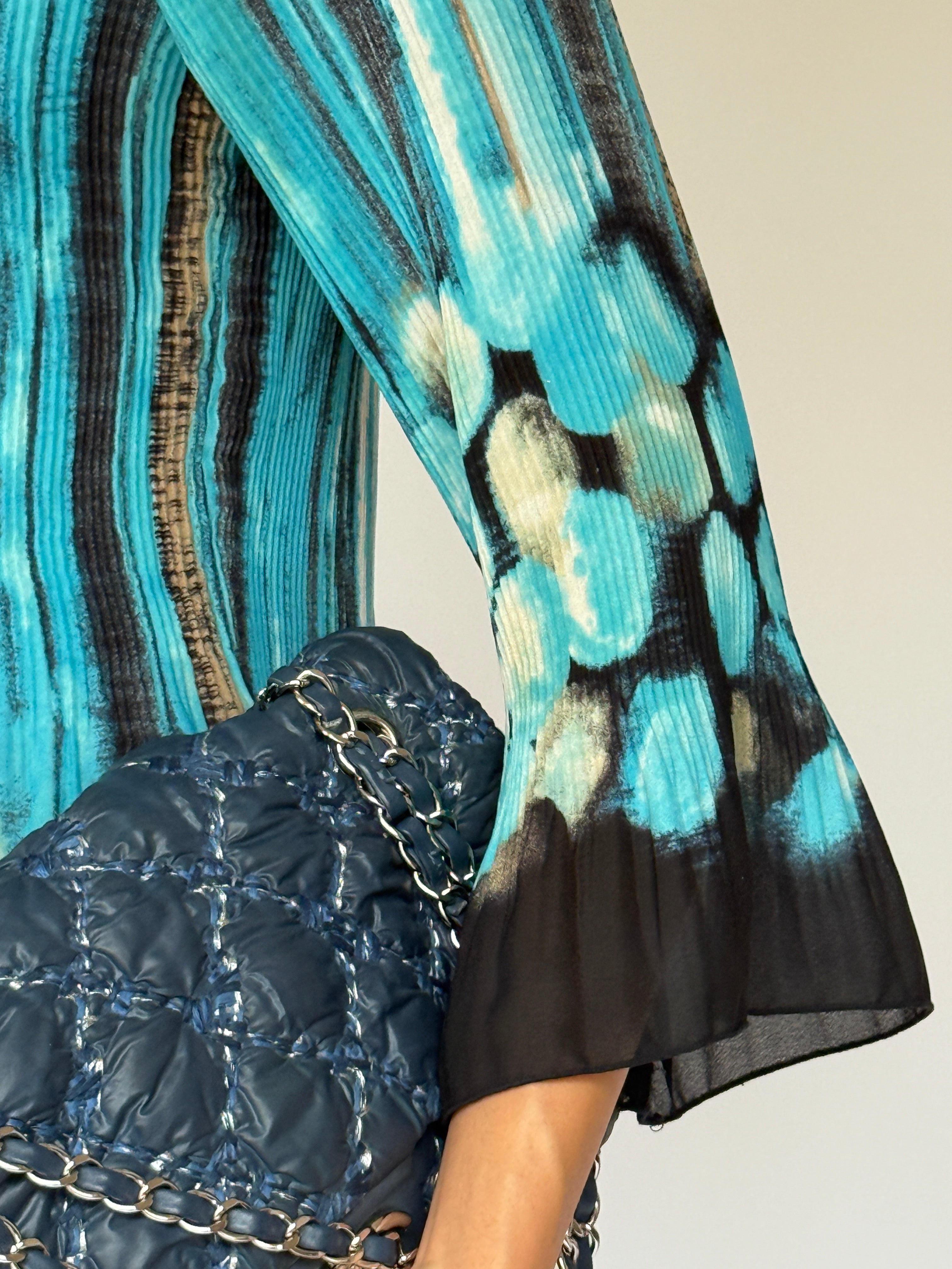 Vintage Printed Scoop-Neck Top 6549