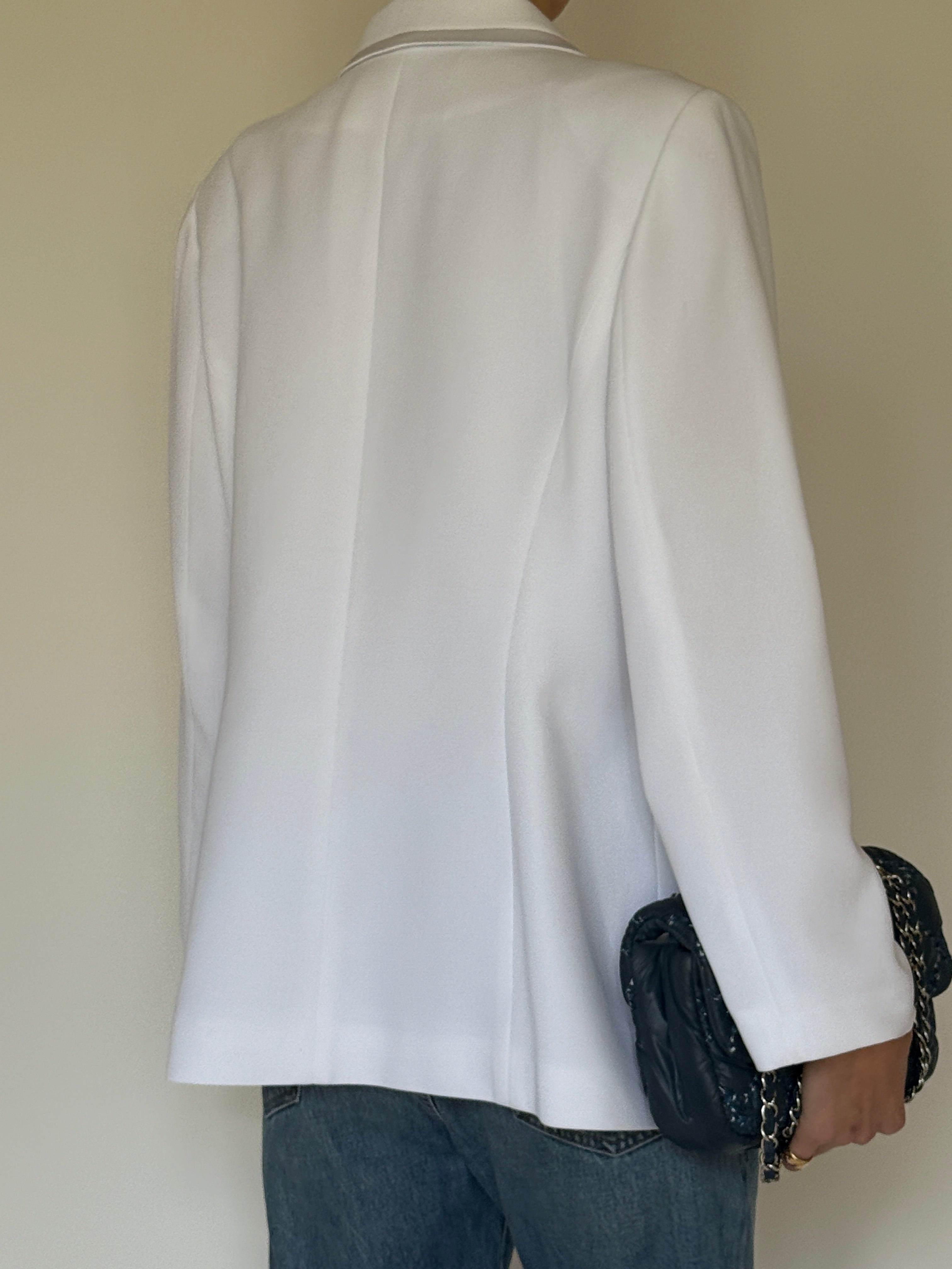 Vintage white blazer back view
