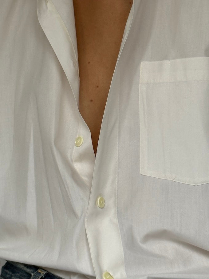 Vintage Off White Button-Down Shirt 6504