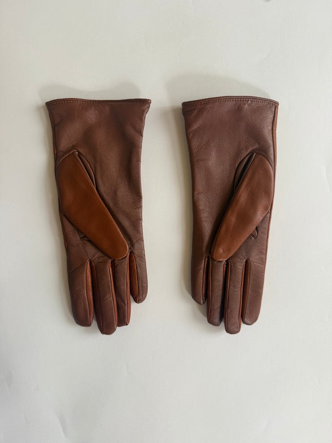 Vintage Leather Gloves with Cashmere Lining