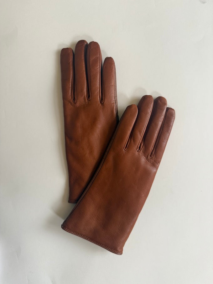 Vintage Leather Gloves with Cashmere Lining